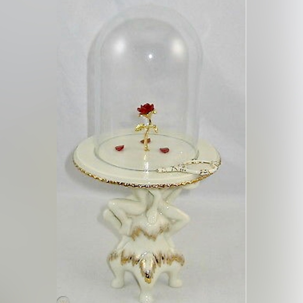Lenox "Enchanted Rose" Beauty and the Beast Figurine RARE